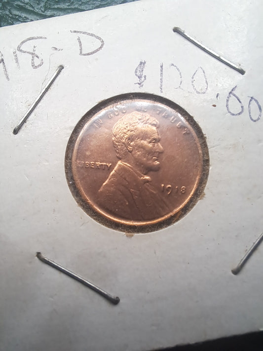 1918-D Lincoln Wheat Penny